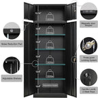 Storage Cabinet, 87 Inch Tall Metal Storage Cabinet with Doors and Shelves,Heavy Duty Metal Cabinet, Pantry Cabinets for Kitchen Storage, Garage Cabinet for Living, Dining Room.