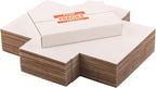 50 Pack 9x6x1.3 inch Shipping Boxes, Easy-Fold Multi-Depth DVD Mailer Box with Fragile Stickers for Mailing, Storing, Package, Gifts, Crafts, Business or Home, White
