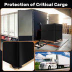 Pallet Covers 48x60x48 Inches - 900D Heavy Duty Waterproof, Triple Protection (Zipper, Reinforced Rope, 4 Buckles) for Industrial Storage & Shipping Supplies (48x60x48 Inches)