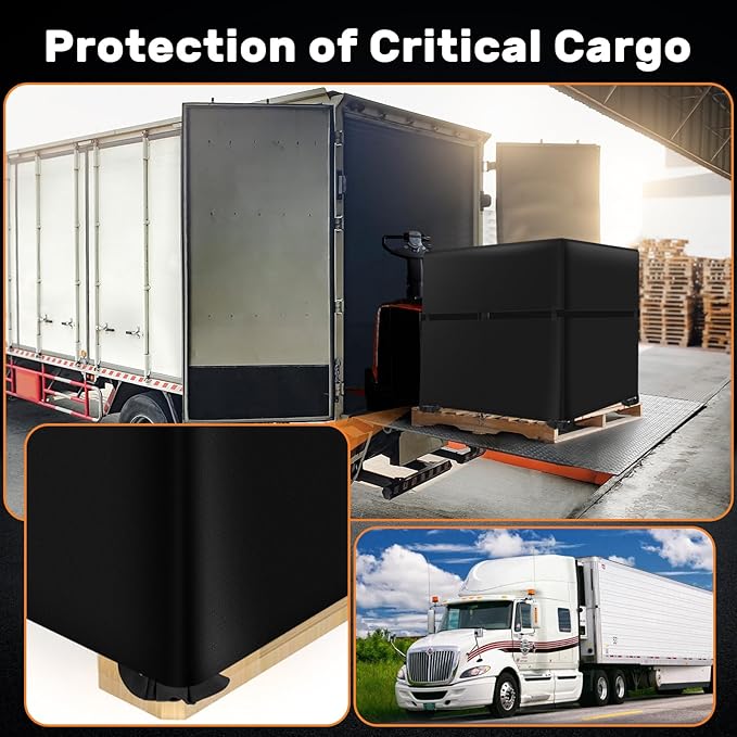 Pallet Covers 48x60x48 Inches - 900D Heavy Duty Waterproof, Triple Protection (Zipper, Reinforced Rope, 4 Buckles) for Industrial Storage & Shipping Supplies (48x60x48 Inches)
