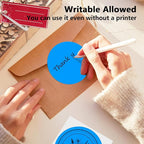 3 X 3 Inch Round Thermal Labels Circle Color Coding Labels Printable Waterproof 500PCS Round Stickers Adhesive Writable for Home, Garage, DIY Sticker, Barcodes,4 Rolls of Fluorescent Blue
