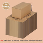 EdenseeLake 50 Pack 8x4x4 inches Small Shipping Boxes Corrugated Cardboard Boxes for Packing, Mailng, Moving, Brown