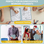 6 Sides Whiteboard Notebook Portable Whiteboard Dry Erase Notebook Portable Dry Erase Board Double Sided Folding Whiteboards White Board for Office Study Meeting(Haze Blue,A4: 9"×12”)