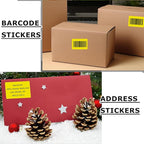 3" x 2" Thermal Labels Stickers Yellow, Thermal Printer hipping Stickers, Multipurpose Inventory Self-Adhesive Direct Thermal Label for Small Business (500 Labels/Roll)