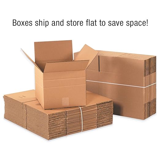 Aviditi Shipping Boxes Multi-Depth 12"L x 9"W x 6"H, 25-Pack | Corrugated Cardboard Box for Packing, Moving and Storage