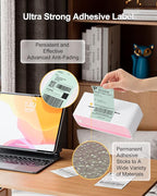 Phomemo 4x6 Thermal Labels for Shipping Label Printer - 500PCS Green Mailing Labels - 4x6 Direct Thermal Label Fanfold Compatible with Rollo,MUNBYN,Nelko,JADENS,POLONO - Water/Oilproof - NO BPA/BPS