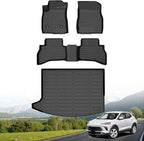 Hutisya-Floor Mats & Cargo Liner Fit for Buick Encore GX AWD 2020-2026(Cargo Tray in Upper Deck Position) All Weather Protection Anti-Slip & Durable TPE Full Set Liners Automotive Accessories-Black