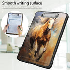 Clipboard with Storage,Office Supplies Nursing Clipboards Folder with Pen Holder Plastic Foldable Clip Board with Storage for Nurse Teacher,Galloping Horse