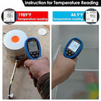 BTMETER BT-1800 Non Contact Pyrometer High Temperature Infrared Thermometer Gun -58°F ~3272°F (-50~1800℃) DS 50:1 for Metal Melting Furnace Forge Kiln Tempe Tester-Blue(NOT for Human Temp)