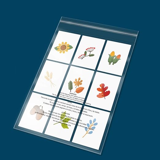 iMailer - 100 Pcs - 10" x 13" Clear Poly Bags for Clothing - Self Seal Suffocation Warning Plastic Poly Bags 1.6 Mil for Shipping, Packaging, T-Shirt - Permanent Adhesive