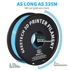 Geeetech 1.75mm PLA 3D Printer Filament, 1kg Spool (2.2lbs), Upgrade Tidy Winding Tangle-Free, Dimensional Accuracy +/- 0.02 mm, Water Blue