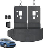Cargo Mat Backrest Mats for 2016-2025 2026 Dodge Durango 6/7 Seats Car Mat Accessories, All Weather TPE Cargo Liner Trunk Mat SXT GT RT SRT 392 Hellcat(Cargo Mat+3rd Row Backrest Mats)