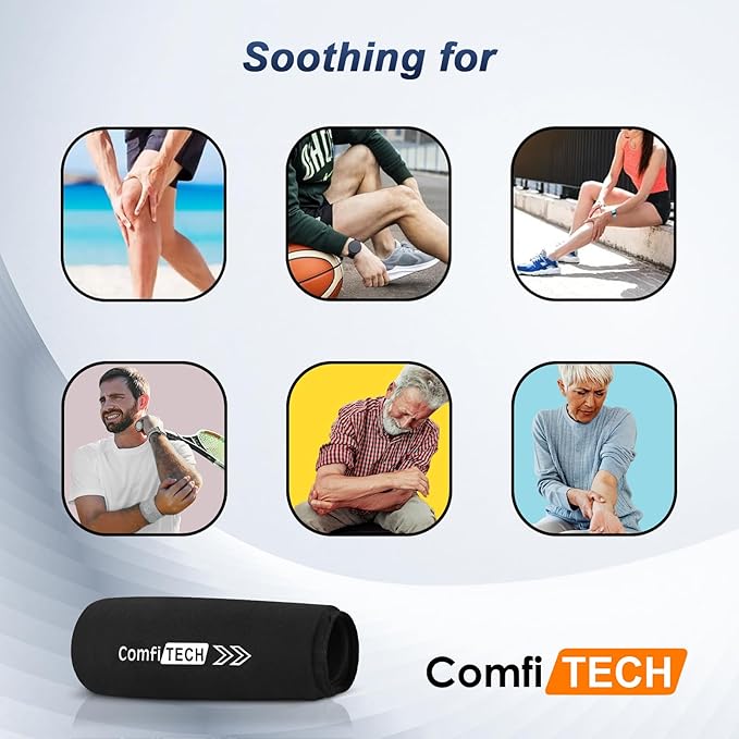 ComfiTECH Elbow Knee Ice Pack Wrap Sleeve, Multi-Use Ice Pack for Knee, Calf, Thigh, Flexible Ice Sleeve for Leg Discomforts, Muscle Relaxation, X-Large