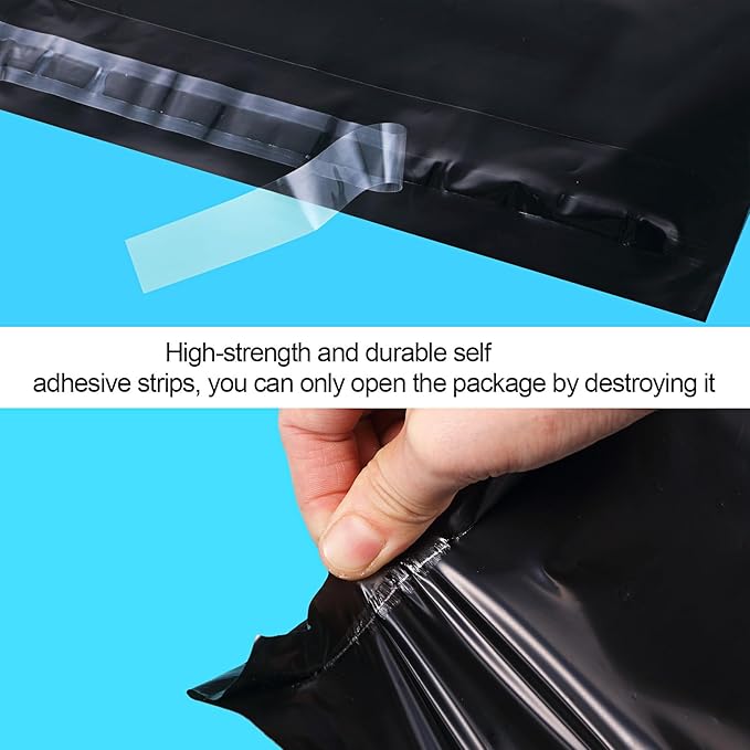 Outus 120 Pcs Poly Mailer Envelope 4 Sizes Shipping Bags Self Adhesive Clasp Envelope Self Adhesive Tear Proof Mailing Covers(8 x 12 In, 10 x 14 In, 13 x 18 In, 15 x 20 in,Black)