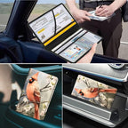 Car Registration and Insurance Holder, Leather Car Glove Box Organizer, Cool Car Accessories for ID, Driver's License Cards & Essential Document,business cards,Men&Women,Birds Sakura