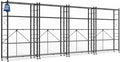 ALANNG 40" W Foldable 5-Tier Storage Shelves with Wheels, Adjustable & Removable Metal Rack, Heavy Duty Rolling Organizer for Kitchen, Garage, Closet, Pantry, and Office (Black,4 Pack)