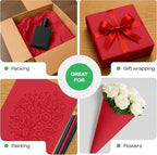Christmas Red Kraft Paper Roll 36" x 2160" (180 feet) with Cutter - USA-Made Wrapping Paper for Packing, Moving, Shipping & Crafts/Arts - 100% Recyclable Natural Craft Material by IDL Packaging