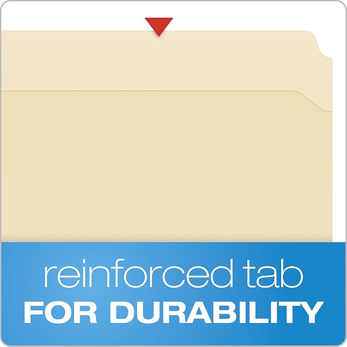 Pendaflex Manila Fastener Folders, Letter Size, 2 Fasteners, Straight Cut, 50/BX (FM212) (Pack of 5)