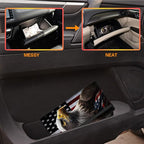 Car Registration and Insurance Holder,Leather Vehicle Glove Box Organizer Wallet for Document,Perfect for any Car,Truck,Motorcycle,Driver License,Trailer or Boat,Men & Women,American Flag Eagles