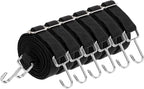 uxcell 6Pcs Adjustable Bungee Cords with Hooks, 79 Inch Flat Heavy Duty Elasticity Straps Rubber Bungee Cords with Buckle for Outdoor, Camping, Tarp, Bike Rack, Luggage, Black