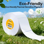 Qncz 500 Pcs 4x6 Thermal Labels - Perforated & Smudge-Proof & Strong Adhesive Thermal Printer Paper, Mailing Sticker Labels, Compatible with Rollo, Zebra, Jadens, Nelko