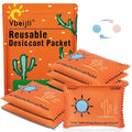 120 Gram (6 Pack) Color-Indicating Desiccant Packs for Storage, Rechargeable Silica Gel Packets, Moisture Absorbers for Storage Bins, 3D Filaments, Cars, Safe, Electronics, Toolboxes