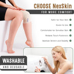Premium Elastic Bandage Wrap (2” Wide, 50 Pack) - Nexskin Latex Free Athletic/Medical Compression Bandages Hook & Loop Fasteners at Both Ends - Lifetime Washable & Reusable Bandages