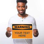 Custom Warning Sign, OSHA Sign, 10x14 Inches, Rust Free .040 Aluminum, Fade Resistant, Indoor/Outdoor Use, Made in USA