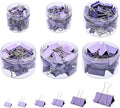 Temiary 208 Pcs Metal Binder Clips, Assorted Sizes Extra Large, Large, Medium, Small, Mini, Micro Binder Paperwork Clip, Morandi Colored Paper Clamps Bulk for Office, Home, School (Purple)