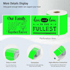 3x5 Inch Thermal Label Stickers,300Pcs Waterproof Rectangle Labels for Storage Bins,Moving Boxes,Address & Inventory Organization,Small Business Labeling,Fluorescent Green