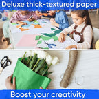 48" x 1200" (100 ft) Green Kraft Paper Roll (Value Pack of 2), 45 lbs Thickness, Made in USA Colored Craft Paper for School, Bulletin Board - Odorless, Non-Toxic, Safe for Kids