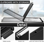 Mimorou 5 Pcs Clipboard with Storage Plastic Nursing Clipboard 9.5 x 13.5 Inch with Low Profile Clip Foldable Clip Board with Storage for Home Office Back to School Supplies