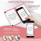 6 Sides Whiteboard Notebook Portable Whiteboard Dry Erase Notebook Portable Dry Erase Board Double Sided Folding Whiteboards White Board for Office Study Meeting(Pink,A6: 4.5"×6”)