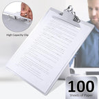 Mimorou 2 Pcs Metal Clipboard Heavy Duty Aluminum Clipboards 12 x 9 Inch Metal Clip Board with Low Profile Clip A4 Letter Size Document Holder for Office School Medical Jobsite Laboratory