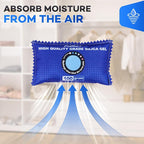 12 Pack Rechargeable Desiccant Packs, 100g Each, Blue, Color Indicating Silica Gel Dehumidifier Bags for Storage, Closets, Cars, Bins
