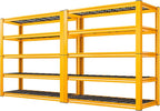 REIBII Garage Shelving Load 3000LBS, 5-Tier Storage Shelves, Adjustable Heavy Duty Metal Shelving Unit for Pantry, Basement, Warehouse, 72" H x 36" W x 16" D, 2PC