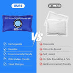 100g [ 6 Packs] Rechargeable Desiccant Packs for Storage, Color Indicating Silica Gel Desiccant Packets, Moisture absorbers for storage, Dehumidifier bag for Closets