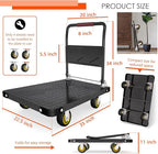 Platform Truck, Foldable Flatbed Cart Heavy Duty Push Cart Dolly Large Platform w/ 5'' Swivel Wheels 2000LBS Capacity Moving Hand Dolly for Groceries, Garage, Warehouse (35'' L x 22.5'' W)
