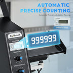 CGOLDENWALL Automatic Label Dispenser Sticker Roll Dispenser for Logistics Office Home, 1-8m/min Speed Adjustable, Length 0.12-5.9" Width 0.16-5.5", Auto Sensing&Counting, Max Roll Dia. 9.8"