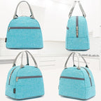 FlowFly Insulated Lunch Cooler Bag - Tote Bag Organizer for Women/Men, Sea Blue