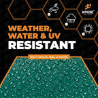 Heavy Duty Poly Tarp 12' x 20' - Bulk Half Pallet (120 Pack) Thick Waterproof, UV Blocking Protective Cover - Reversible Green & Black - 10 Mil Thick Polyethylene - by Xpose Safety