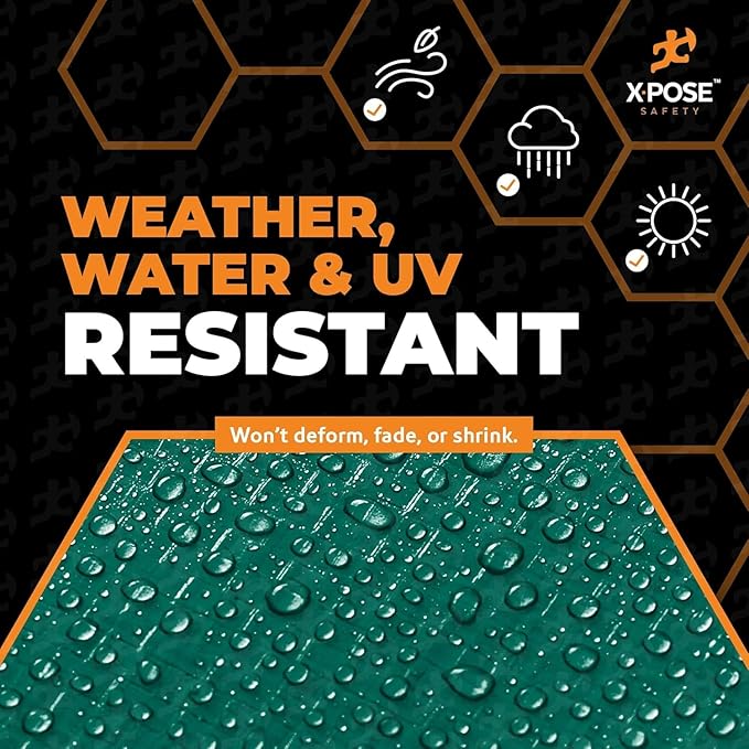 Heavy Duty Poly Tarp 12' x 16' - Bulk Full Pallet (288 Pack) Thick Waterproof, UV Blocking Protective Cover - Reversible Green & Black - 10 Mil Thick Polyethylene - by Xpose Safety