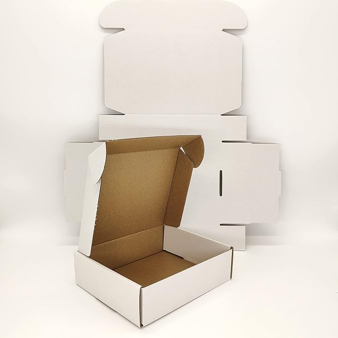 Corrugated Mailer, Pack of 50, Small Shipping Box, White box (6x4x2)
