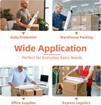 15in Stretch Wrap Roll - Heavy Duty Industrial Strength 15" 1200ft with Extended Cardboard Handles, Clear Cling Shrink Wrap Film Roll 60 Gauge - Ideal for Furniture, Moving, Pallet Packing(2 Rolls)