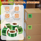 PATIKIL 360 Pcs 1 Roll QC Approval Labels, 1 Inch Circle Inventory Control Adhesive Round Labels Food Service Quality Control Stickers for Warehouse Management Inspection, Light Green