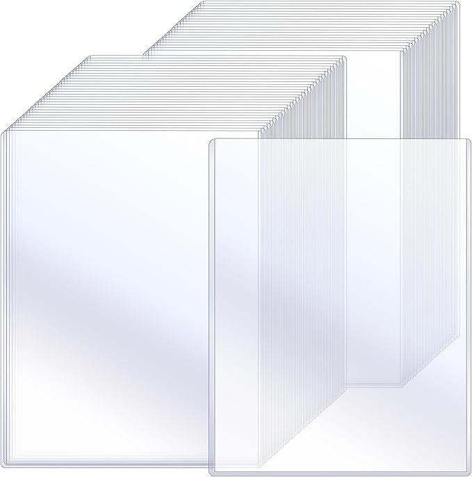 Sherr 50 Pcs Rigid Print Protectors Fit 24 x 36 Inch Poster Paper, Page Protectors Plastic Poster Sleeves PVC Clear Sheet Holder to Display Photo Document Magazine Certificate