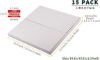 12" LP Mailers 12.8"L x 12.8"W x 1"H Vinyl Record Shipping Boxes, White Corrugated Cardboard Album Mailing Box with Fragile Stickers, 15 Pack