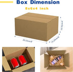 30 Pack 8x6x4 inches Small Shipping Boxes Brown Corrugated Cardboard Boxes for Packing, Mailing, Moving, Business