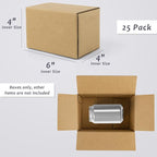 Frametory 6x4x4 Pack of 25 Corrugated Cardboard Packing Shipping Mailing Moving Carton Boxes, Brown