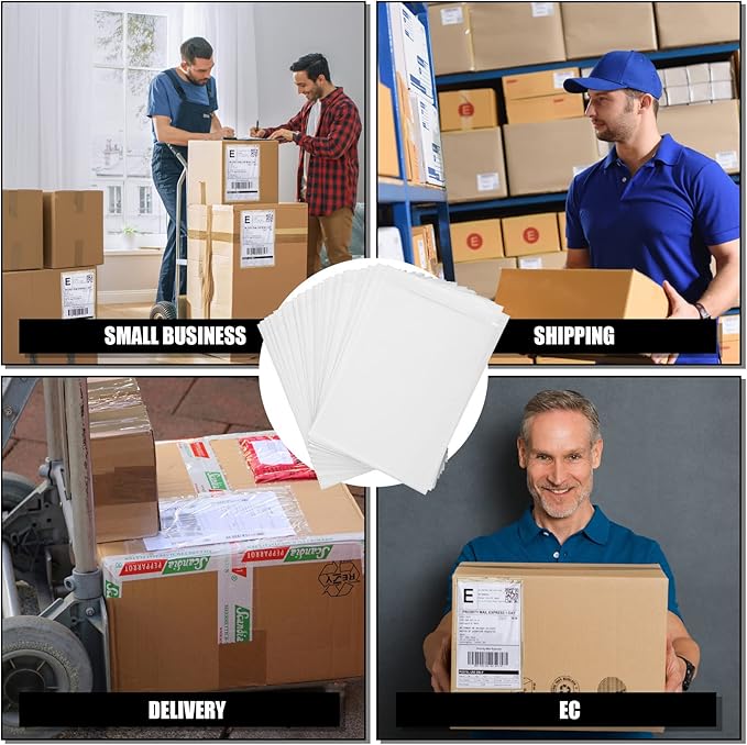 Geetery 500 Pcs 7"x10" Packing List Envelopes Clear Self-Adhesive Shipping Label Sleeves Bulk Mailing Slip Envelope Pouches Waterproof Loading Packing List Mailing Pouches for Shipping Supplies